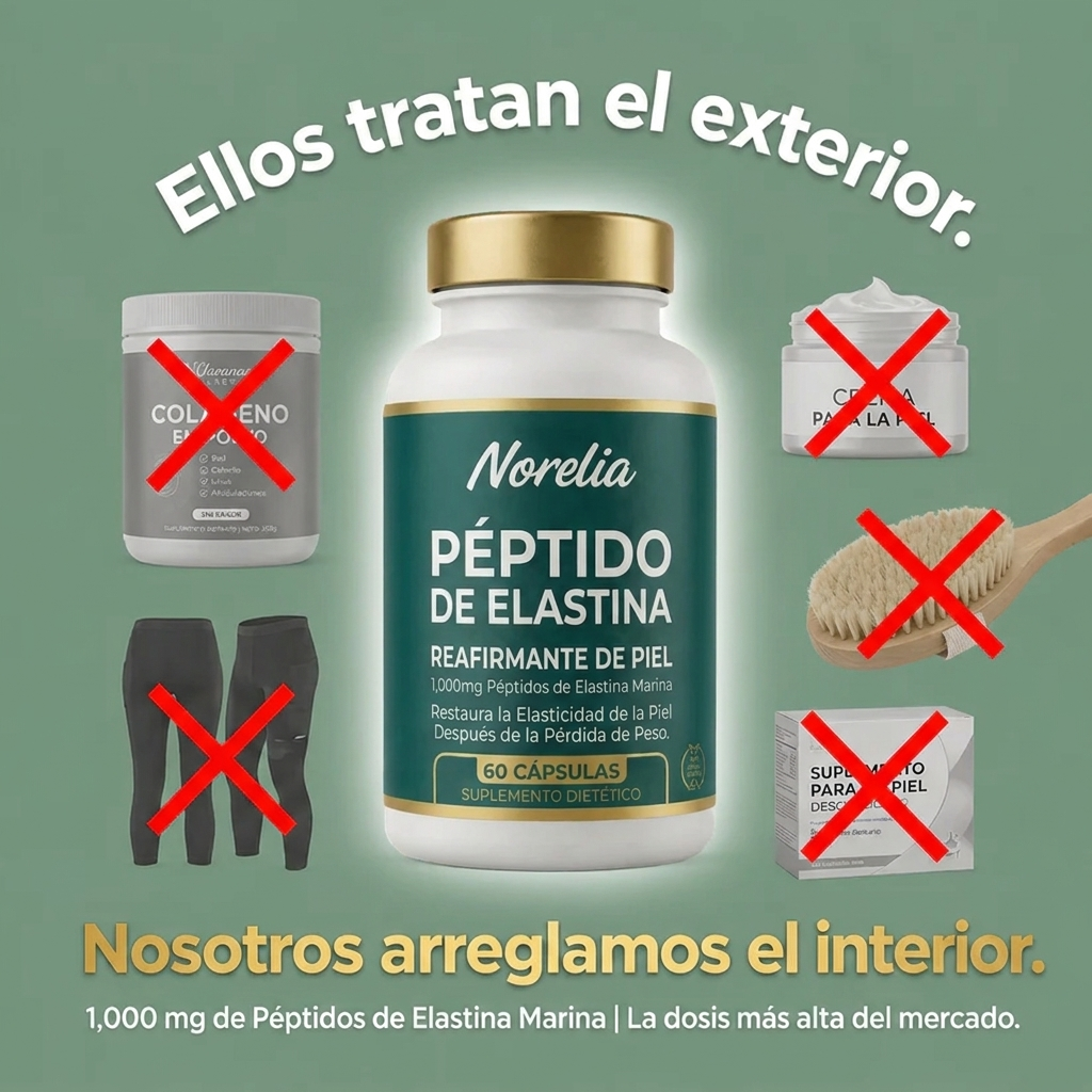 Fórmula reafirmante de la piel con péptidos de elastina