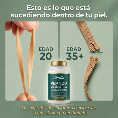 Fórmula reafirmante de la piel con péptidos de elastina